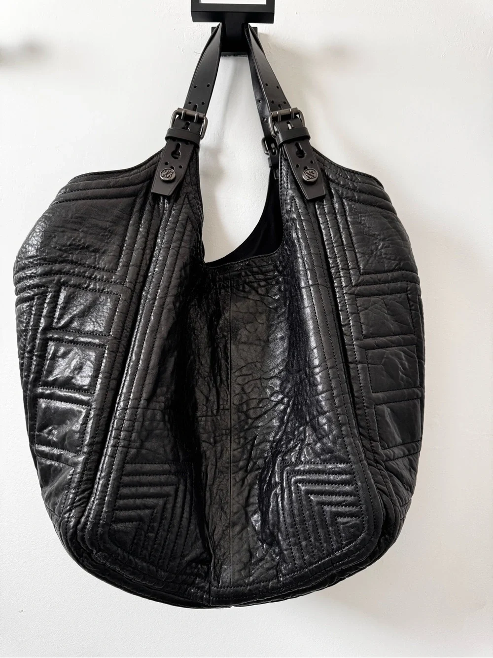 Givenchy Black Quilted Leather Hobo